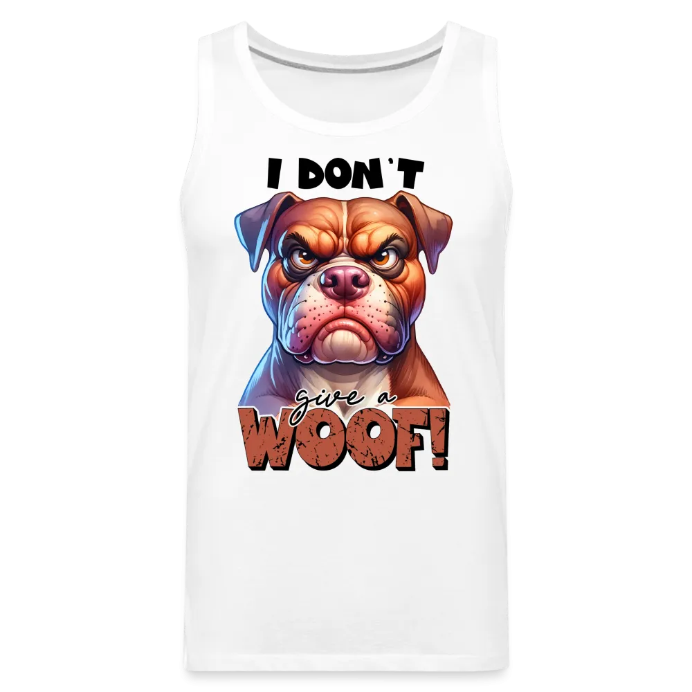 I Don't Give a Woof (Grump Dog with Attitude) Men’s Premium Tank Top