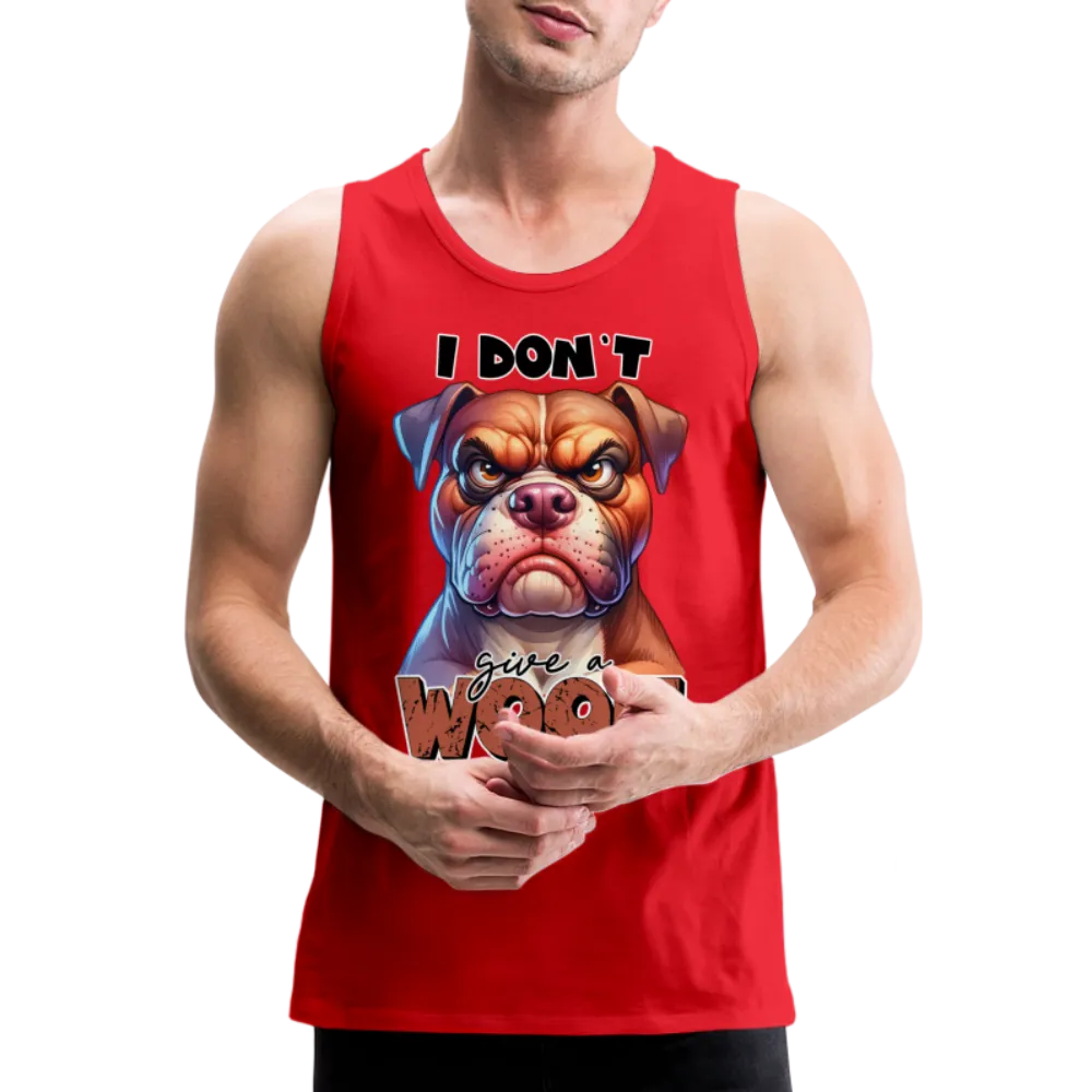 I Don't Give a Woof (Grump Dog with Attitude) Men’s Premium Tank Top