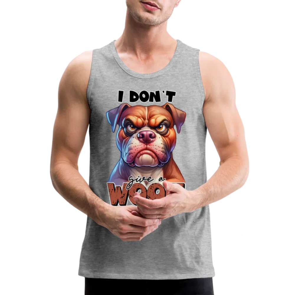 I Don't Give a Woof (Grump Dog with Attitude) Men’s Premium Tank Top