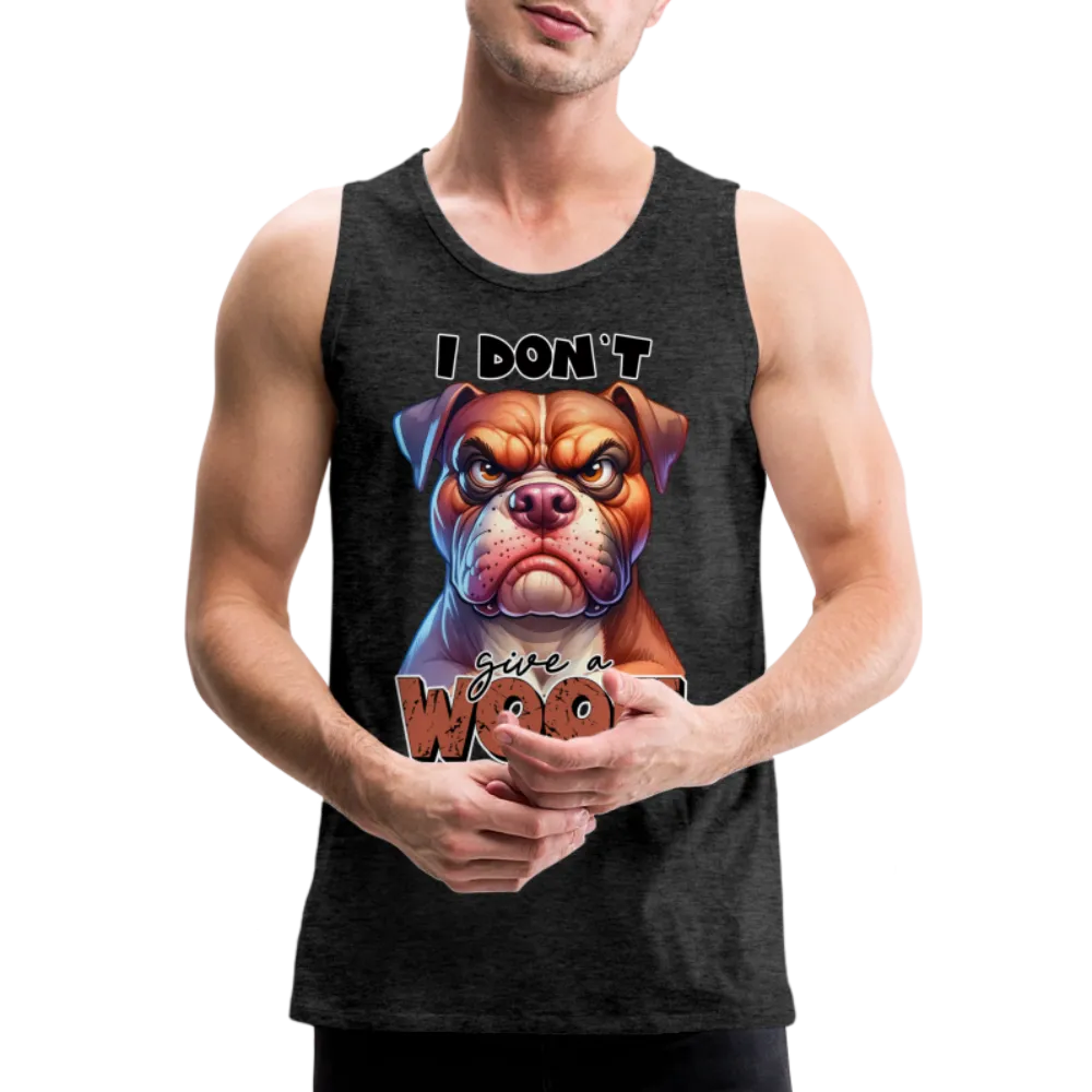 I Don't Give a Woof (Grump Dog with Attitude) Men’s Premium Tank Top