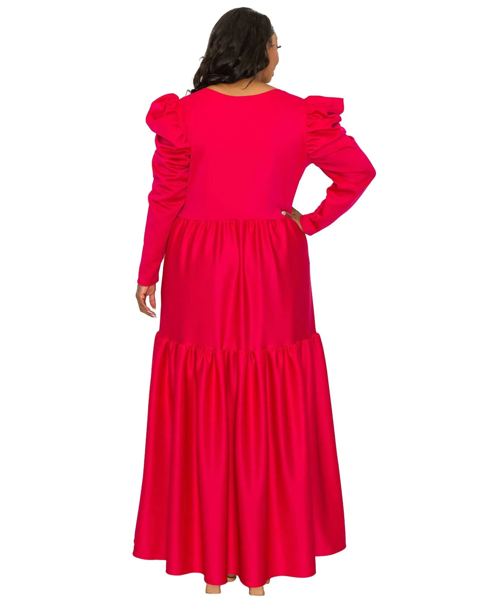 Isabel Tiered Maxi Dress | Fuchsia