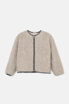 jacket sherpa without hood - grey