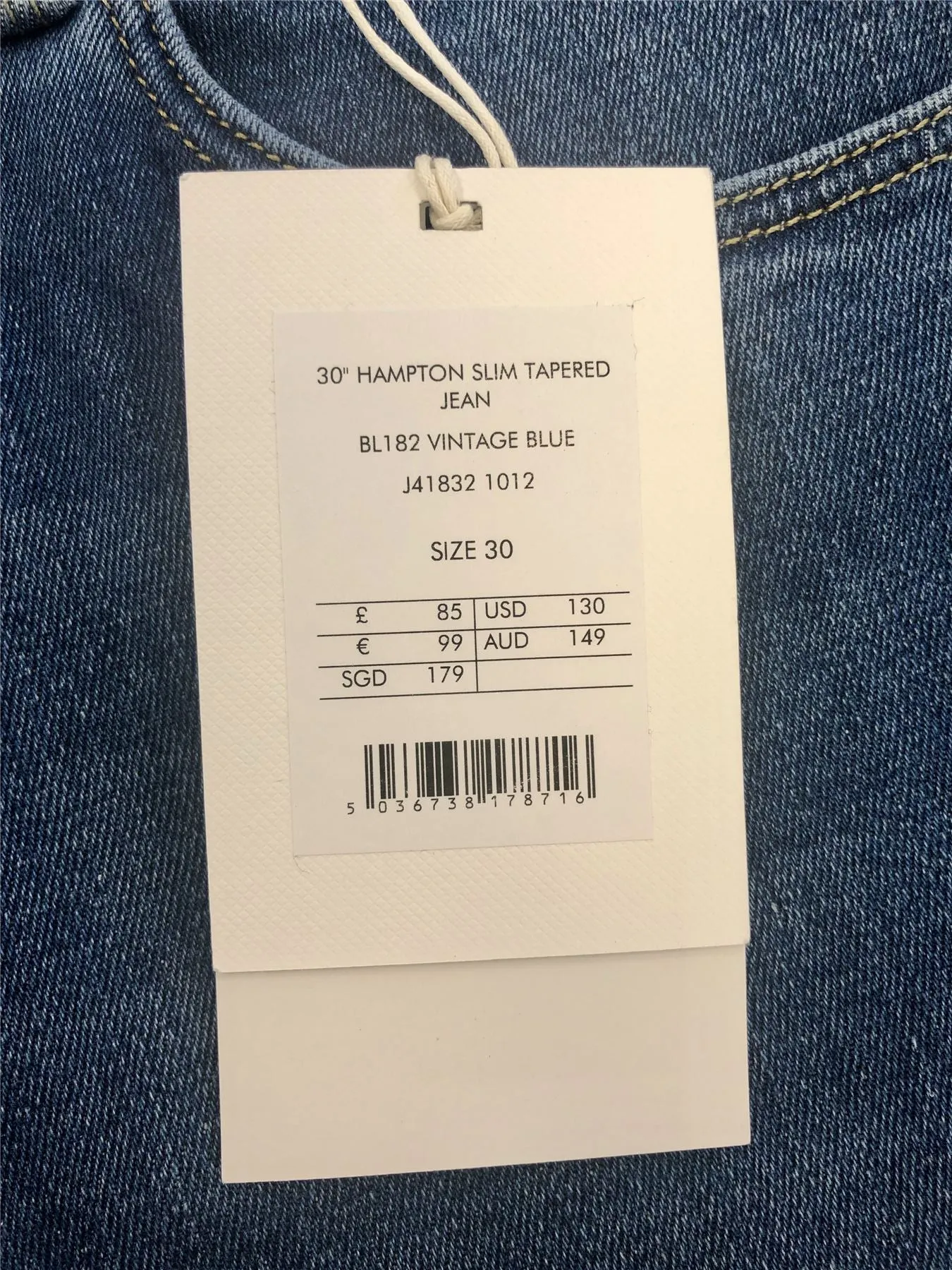 Jigsaw Hampton Blue Jeans Slim Leg Perfect Fit