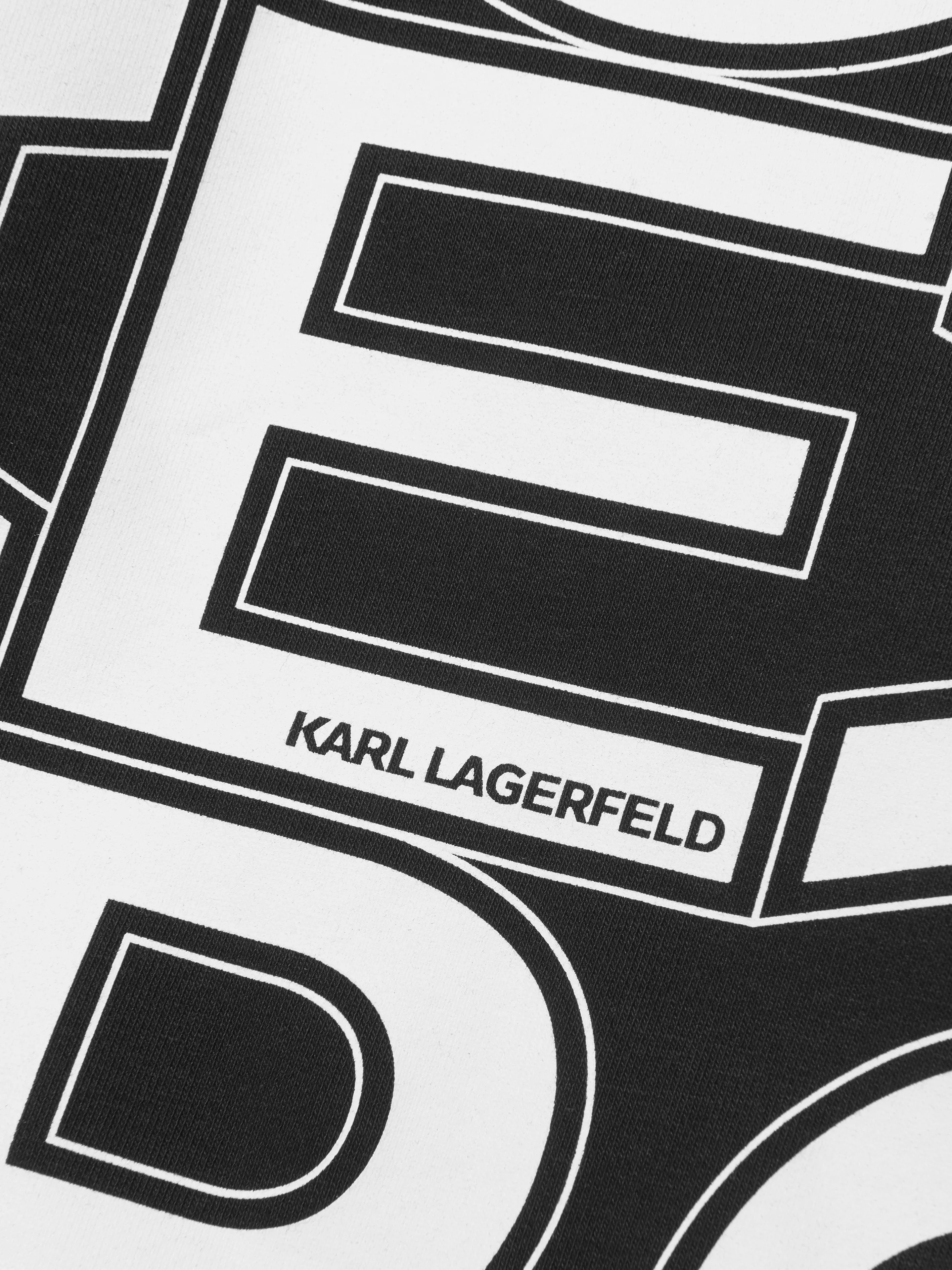 Karl Lagerfeld Girls Logo Sweater Dress in Black