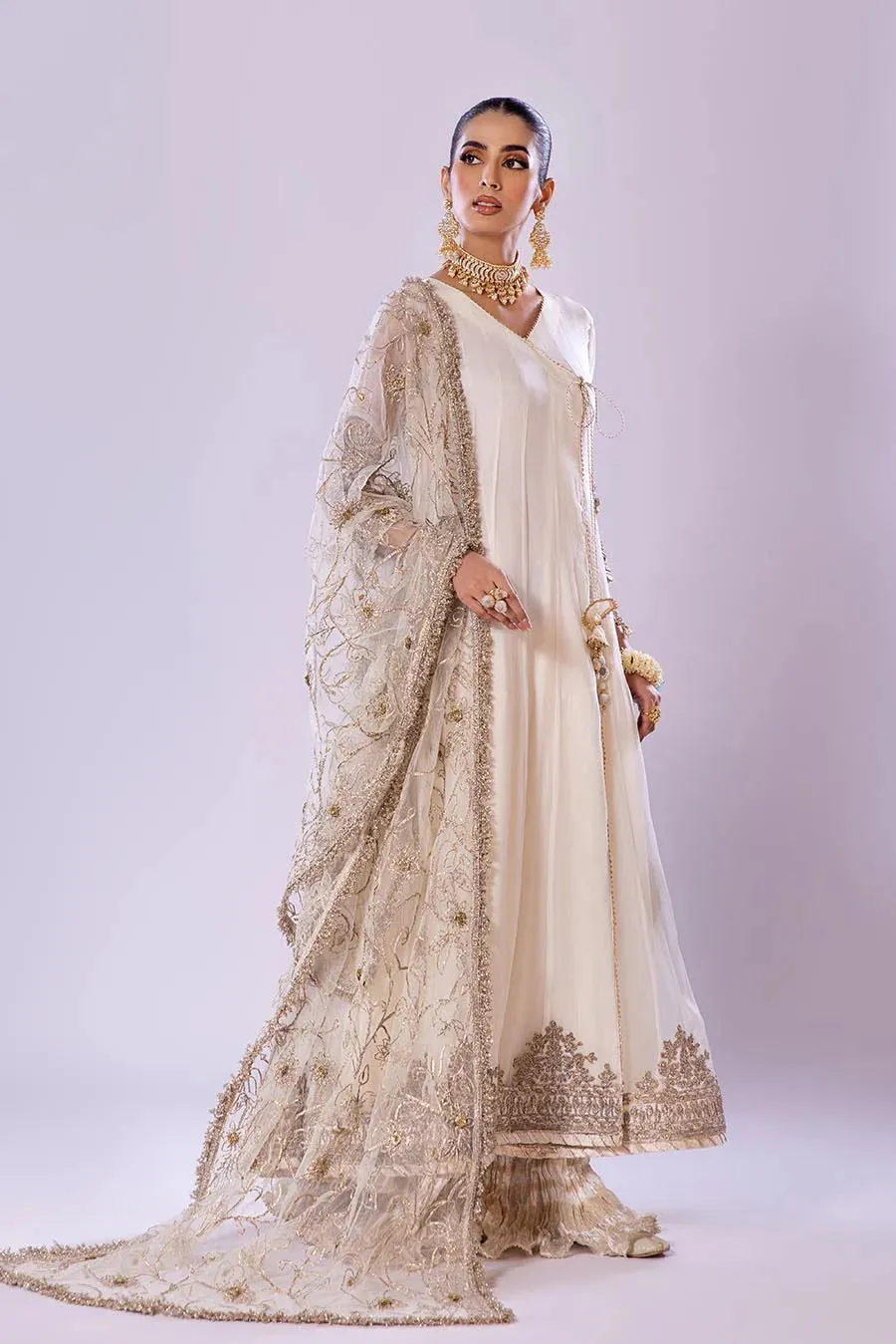 Khuda Baksh - P-256 Ready To Wear - OFF WHITE