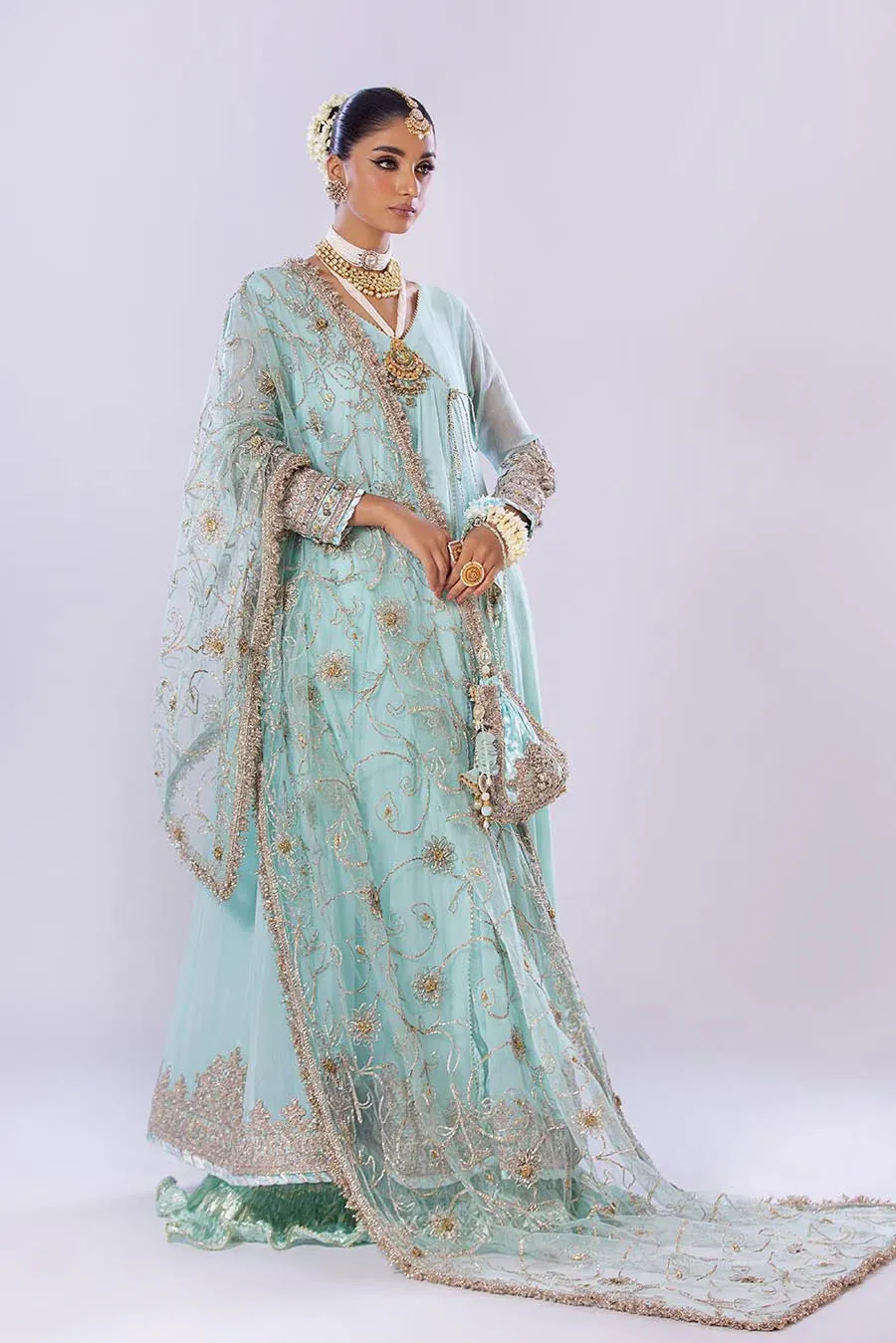 Khuda Baksh - P-256 Ready To Wear - TURQUOISE