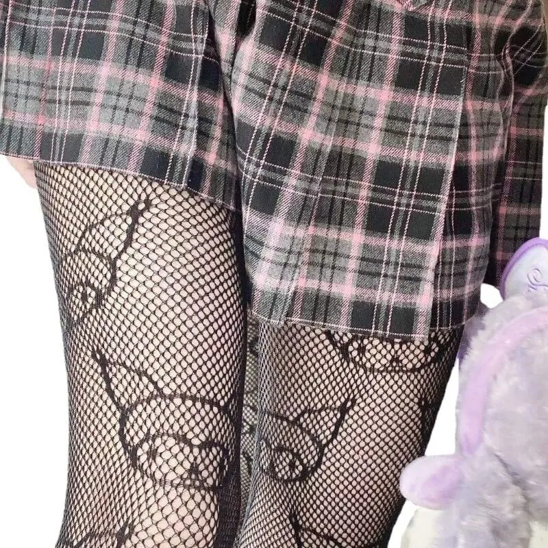 Kuromi core fishnet tights