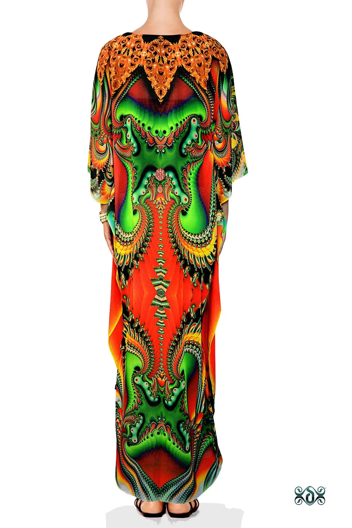 LA FUTURISMO Extreme Vibrant Devarshy Long Embellished Kaftan - 1062A