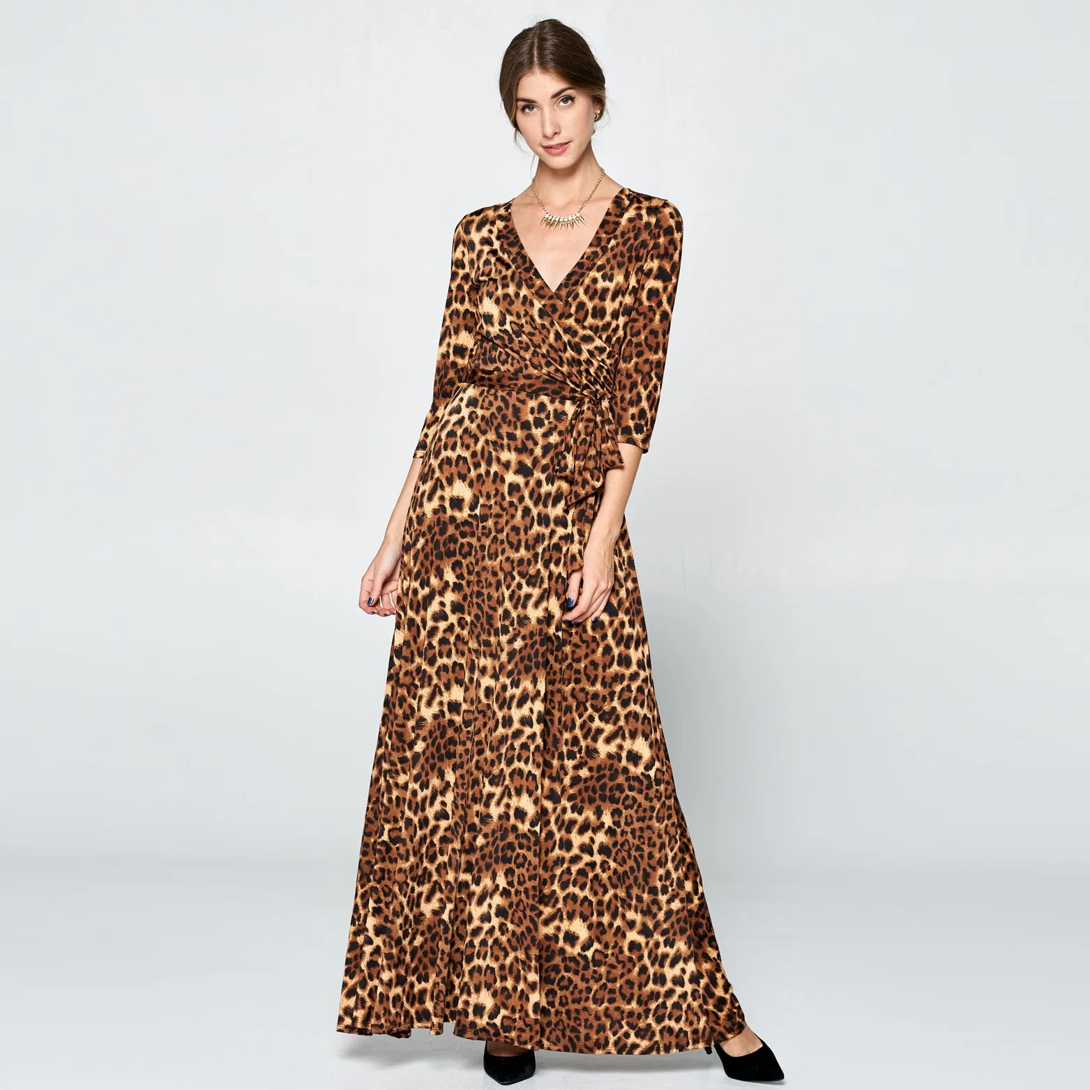 Leopard Venechia Wrap Dress