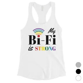 LGBT Bi-Fi Strong Rainbow Womens Tank Top