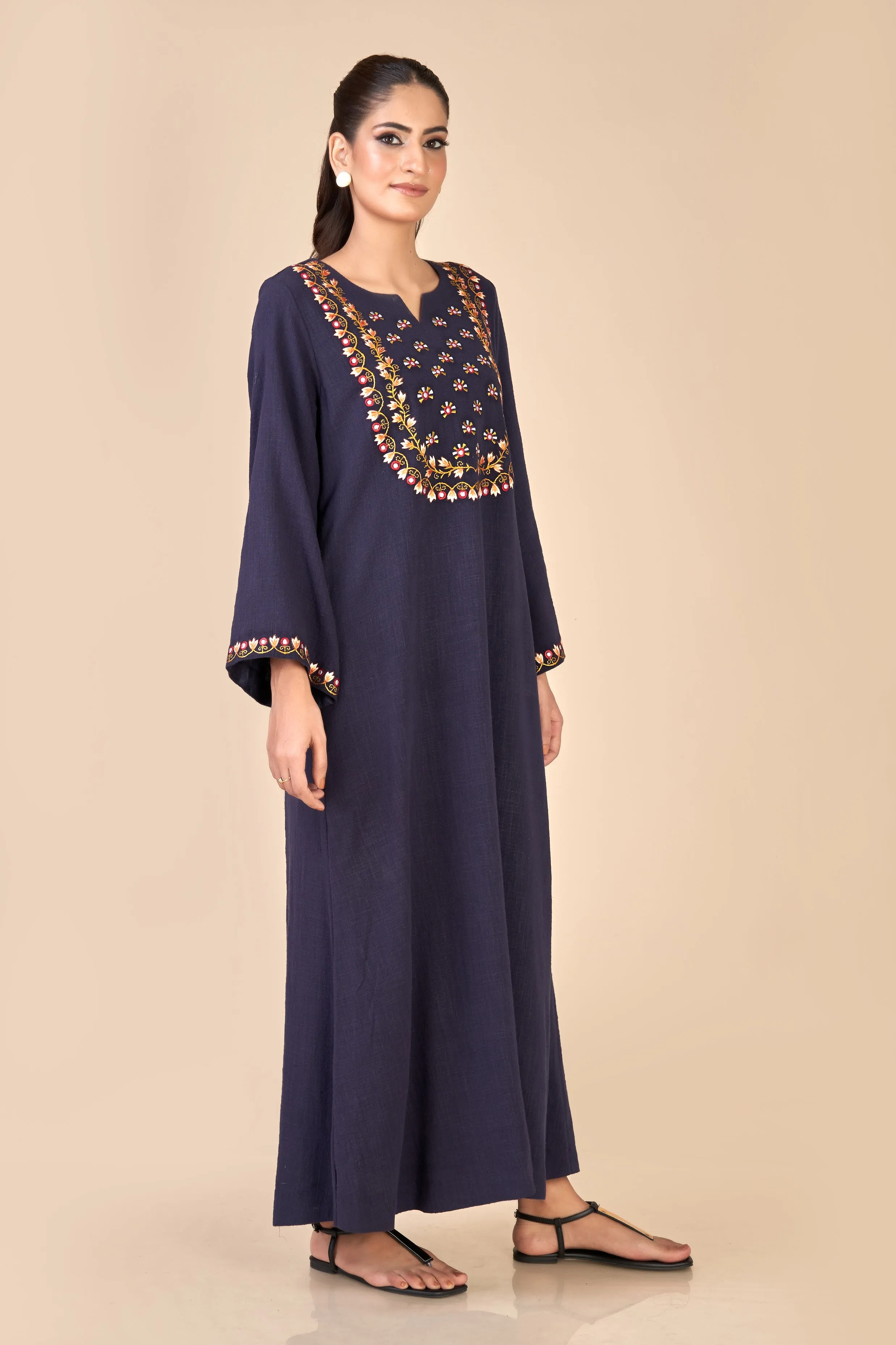 LONG DRESS (EMBROIDERED) W24-F38