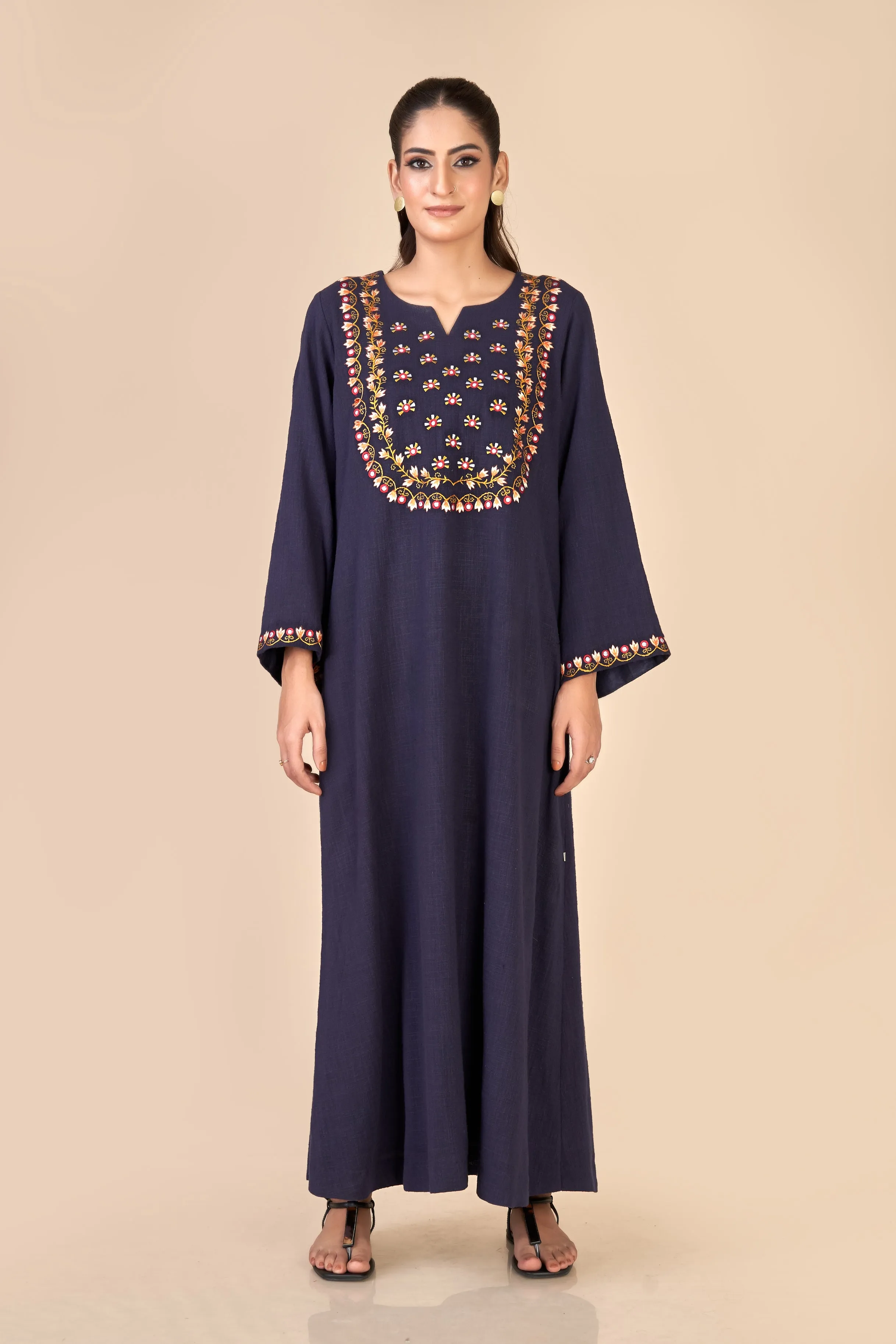 LONG DRESS (EMBROIDERED) W24-F38