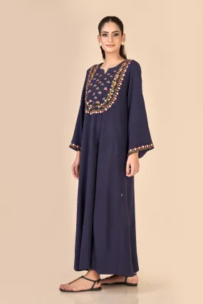 LONG DRESS (EMBROIDERED) W24-F38