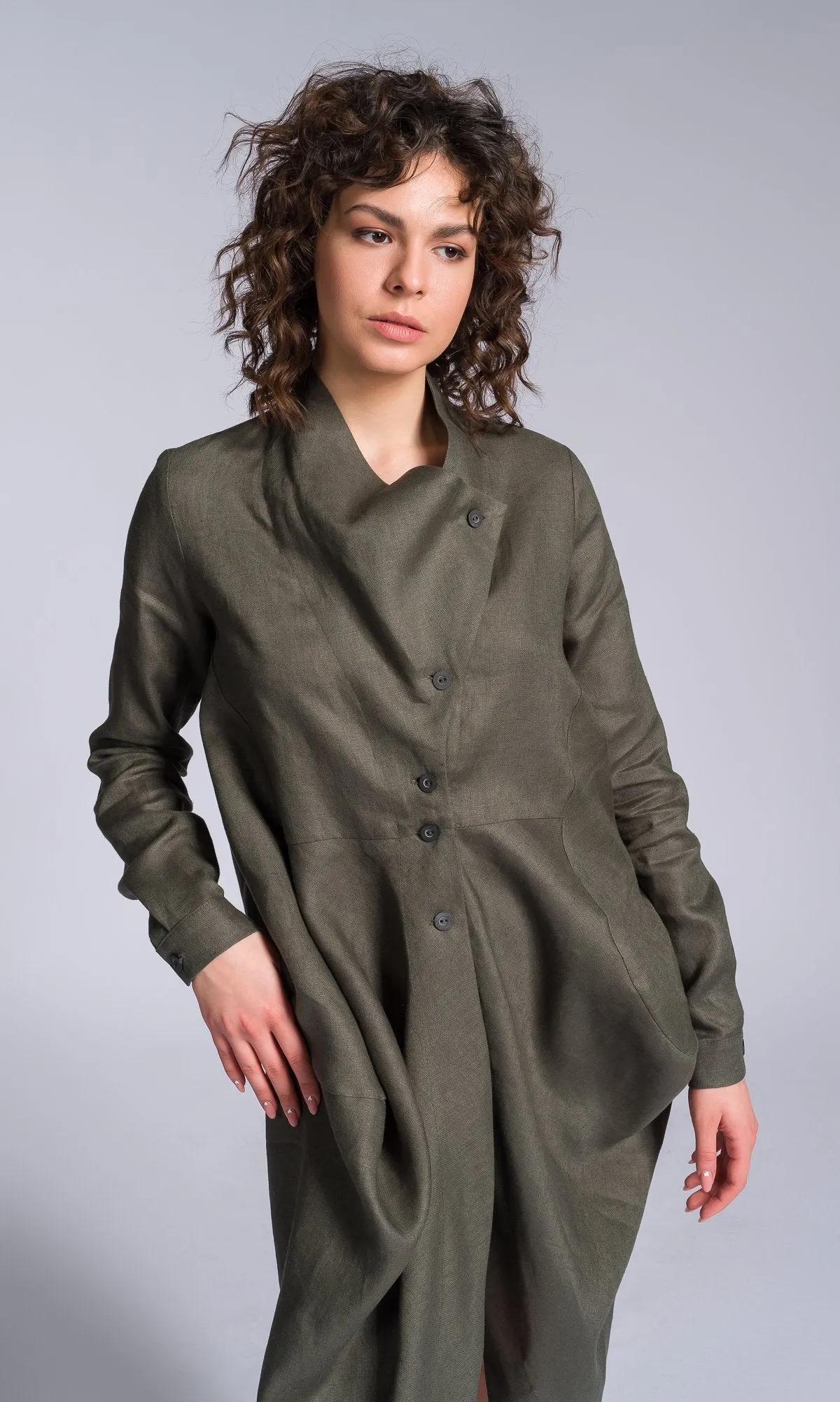 Long Linen Tulip Shirt