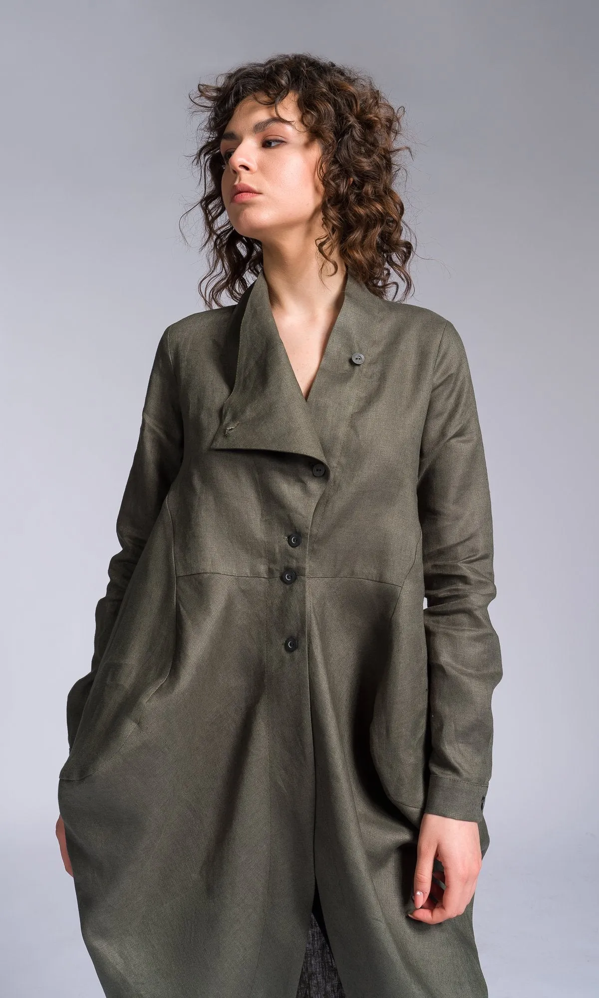 Long Linen Tulip Shirt