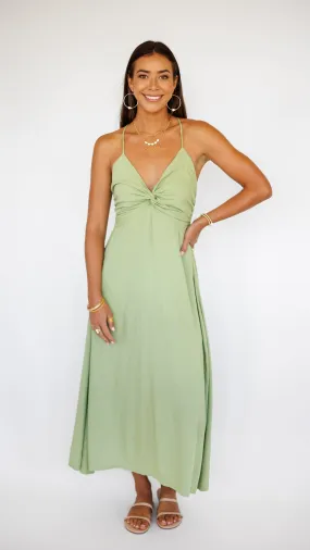 Lorena Dress / Leaf Green