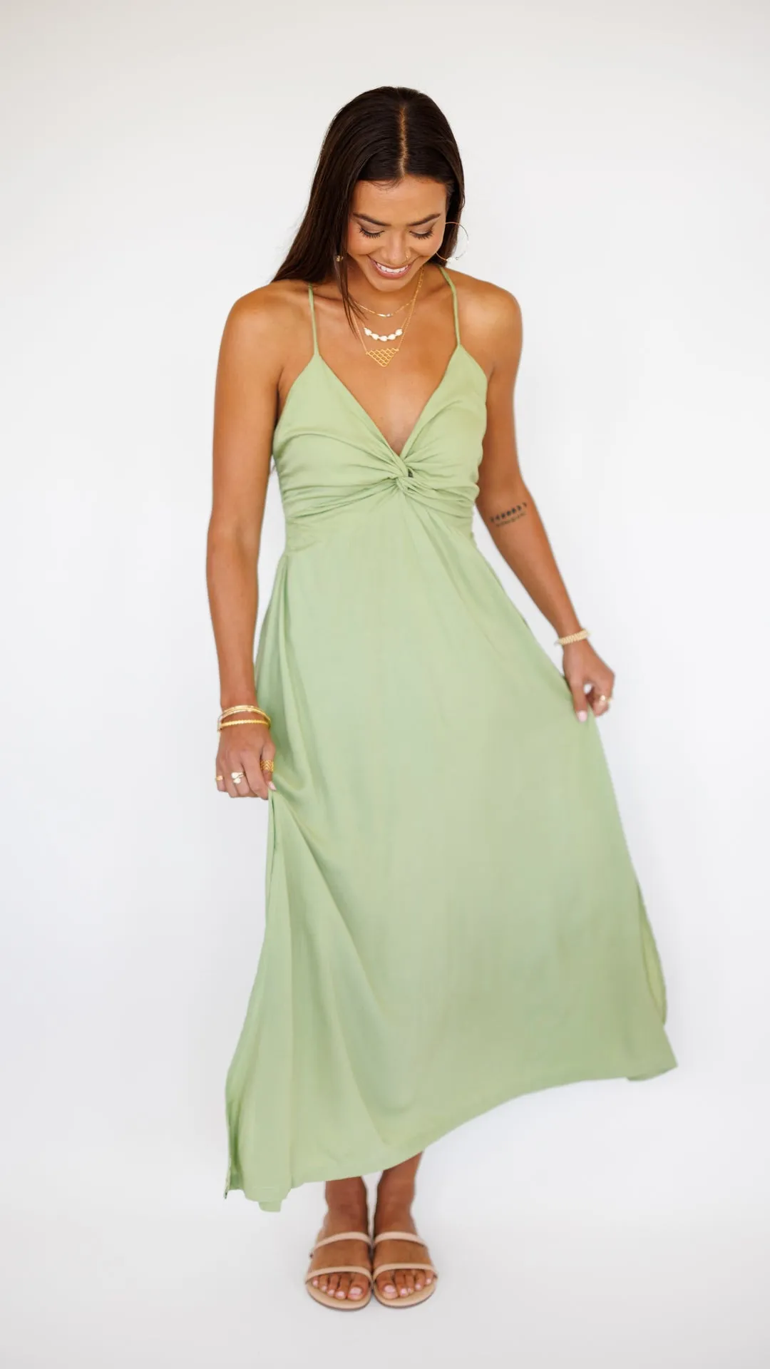 Lorena Dress / Leaf Green