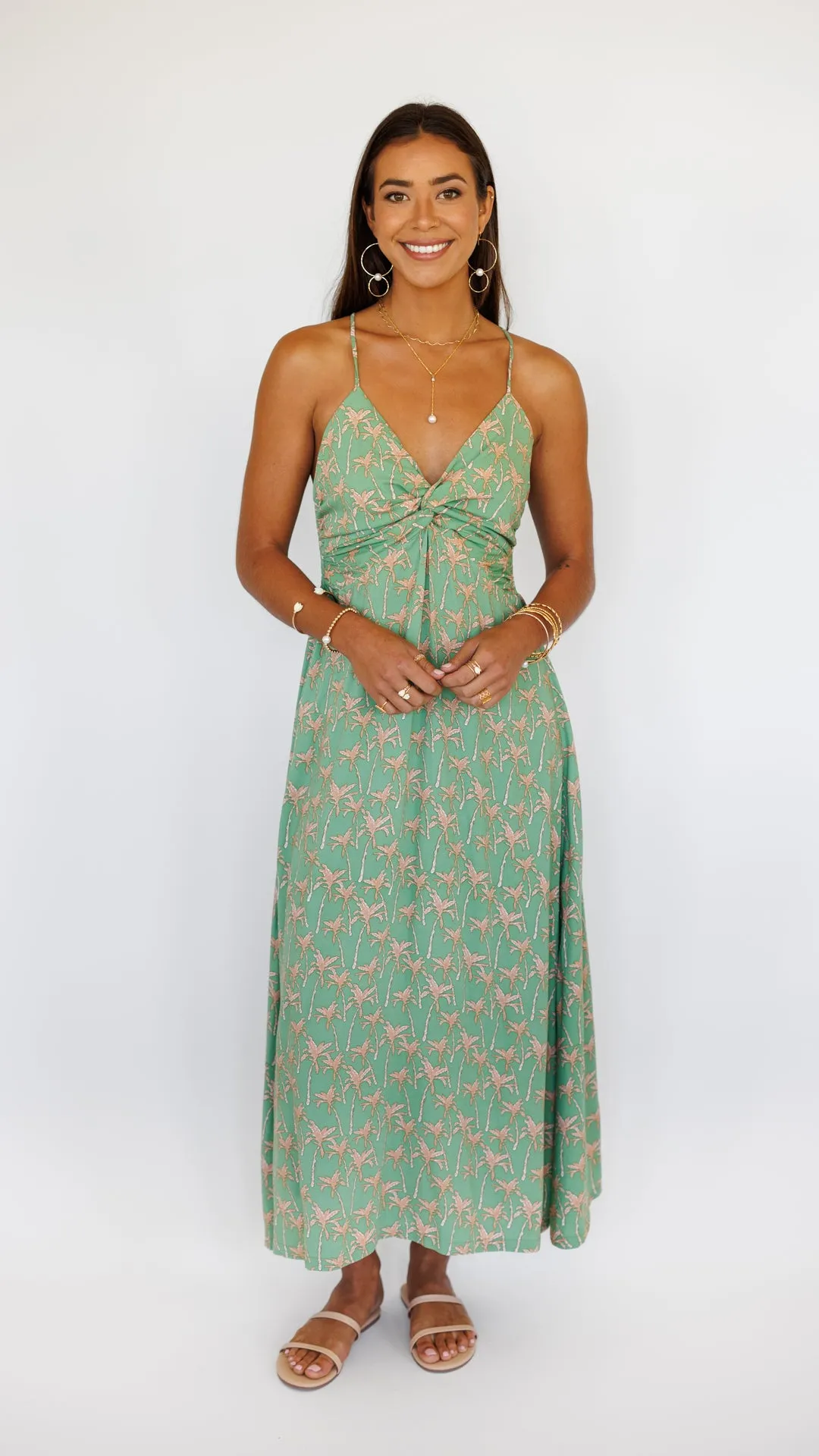 Lorena Dress / Palm Peppermint