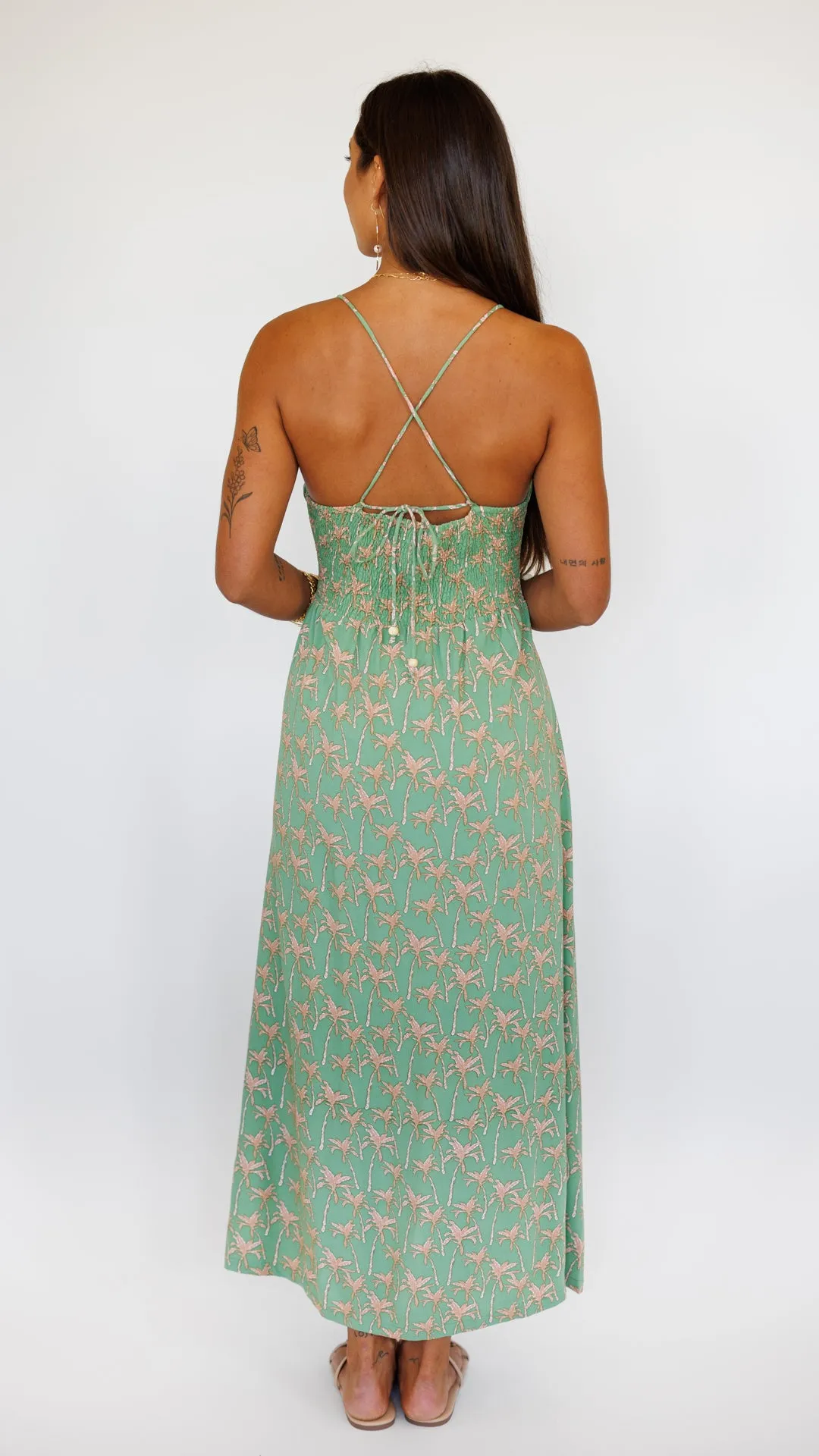 Lorena Dress / Palm Peppermint