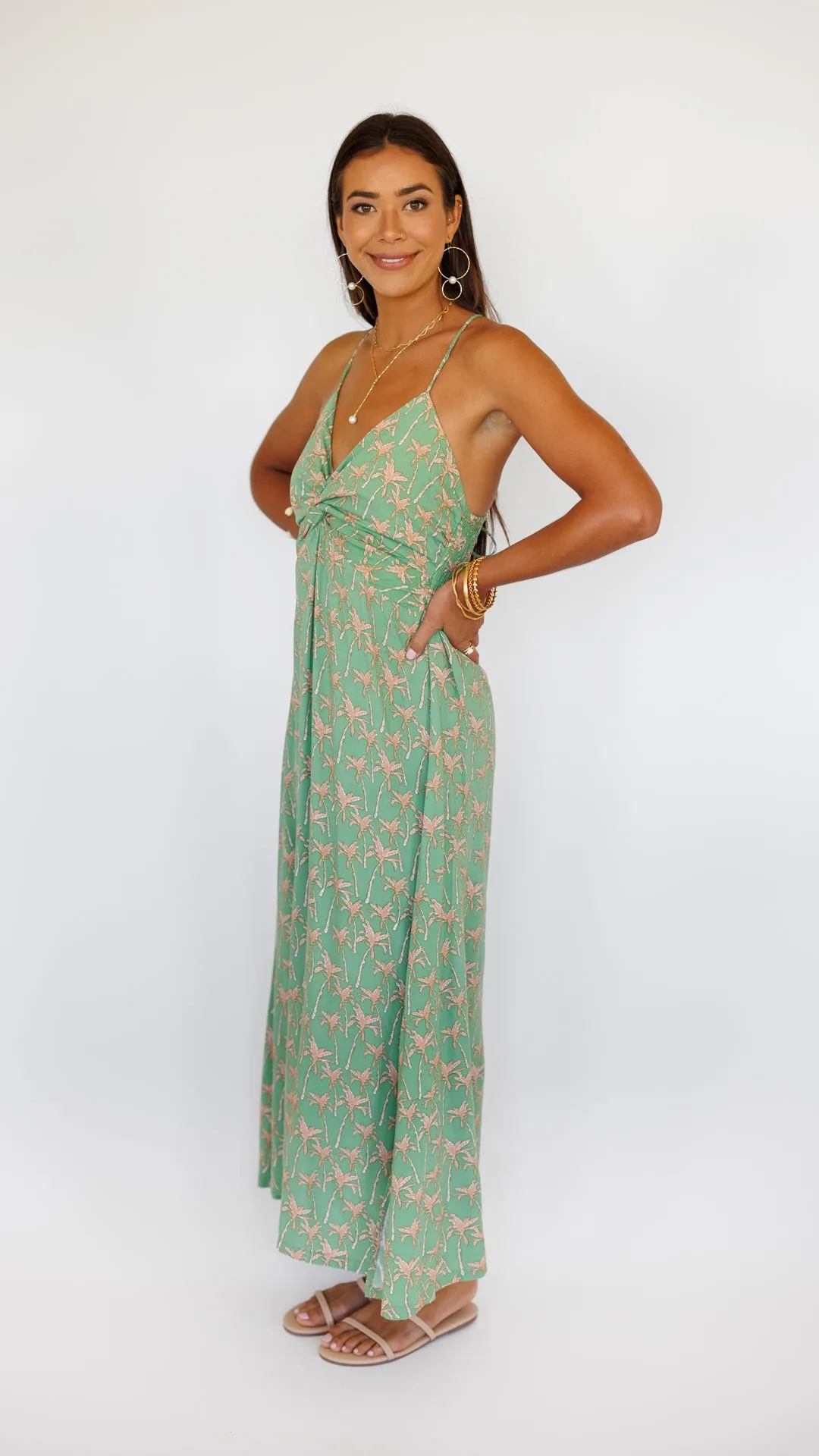 Lorena Dress / Palm Peppermint