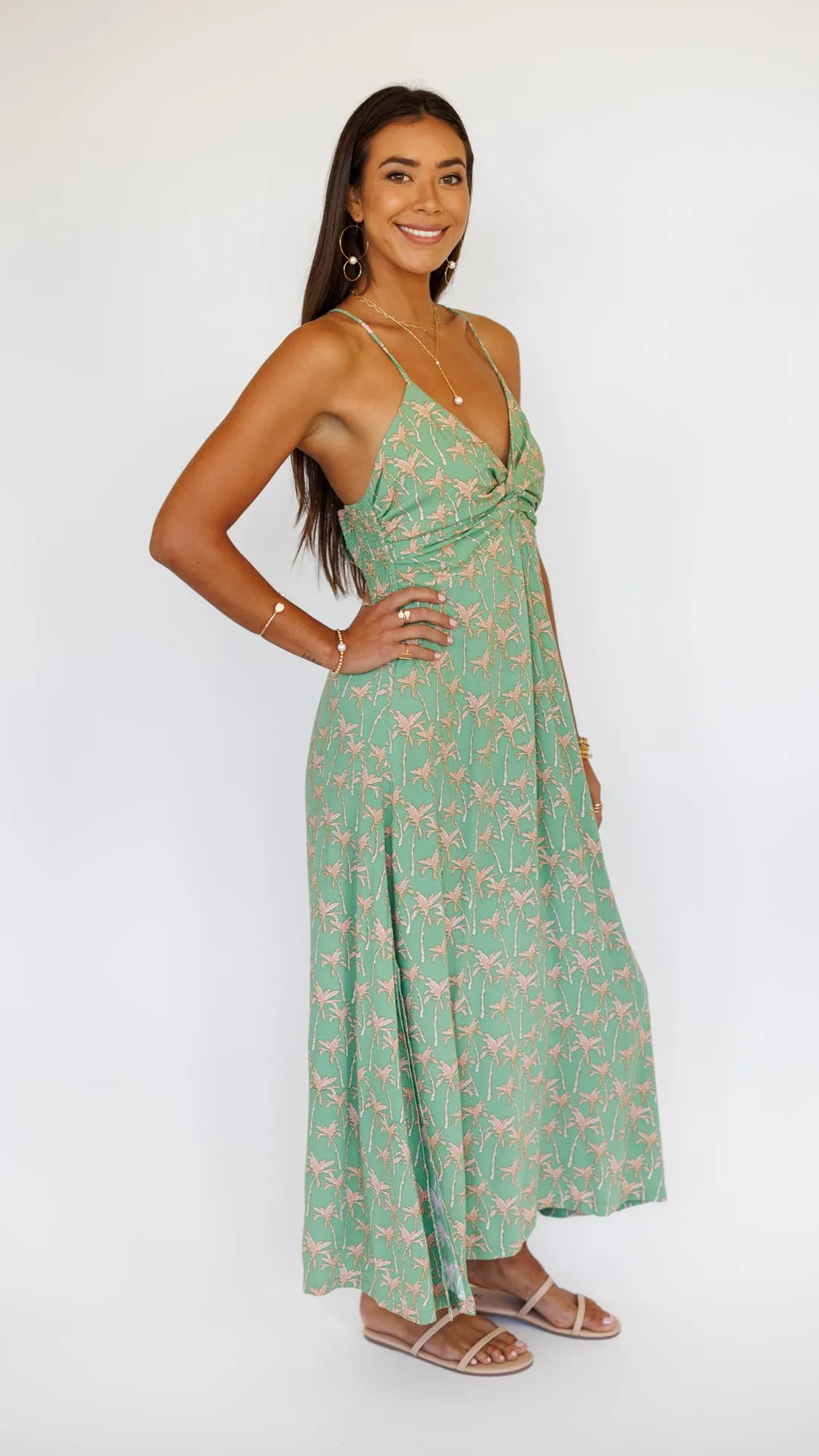 Lorena Dress / Palm Peppermint