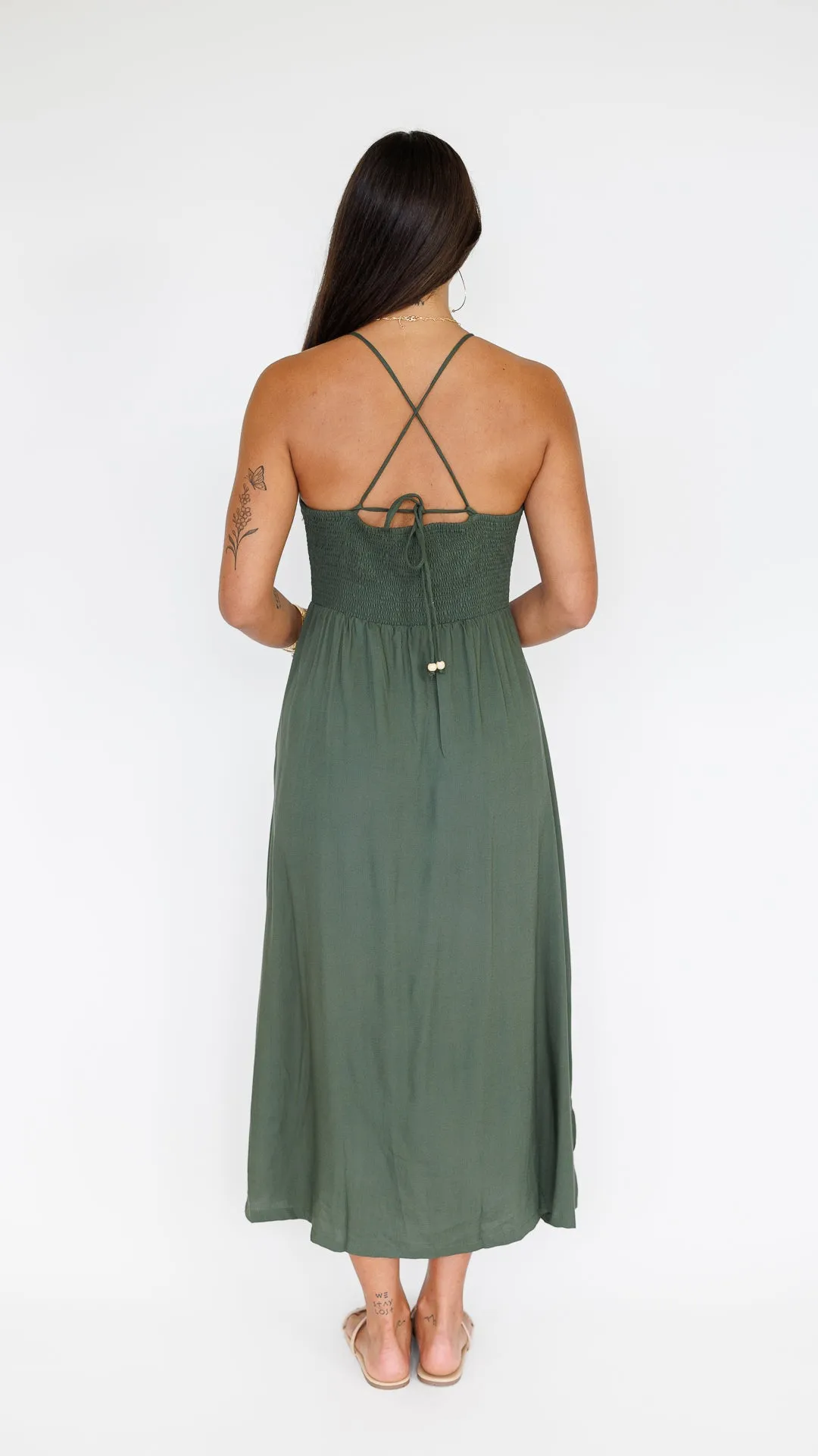 Lorena Dress / Seaweed