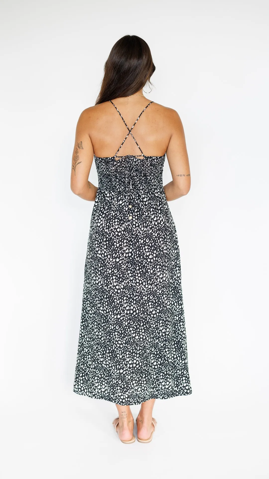 Lorena Dress / Speckled Black