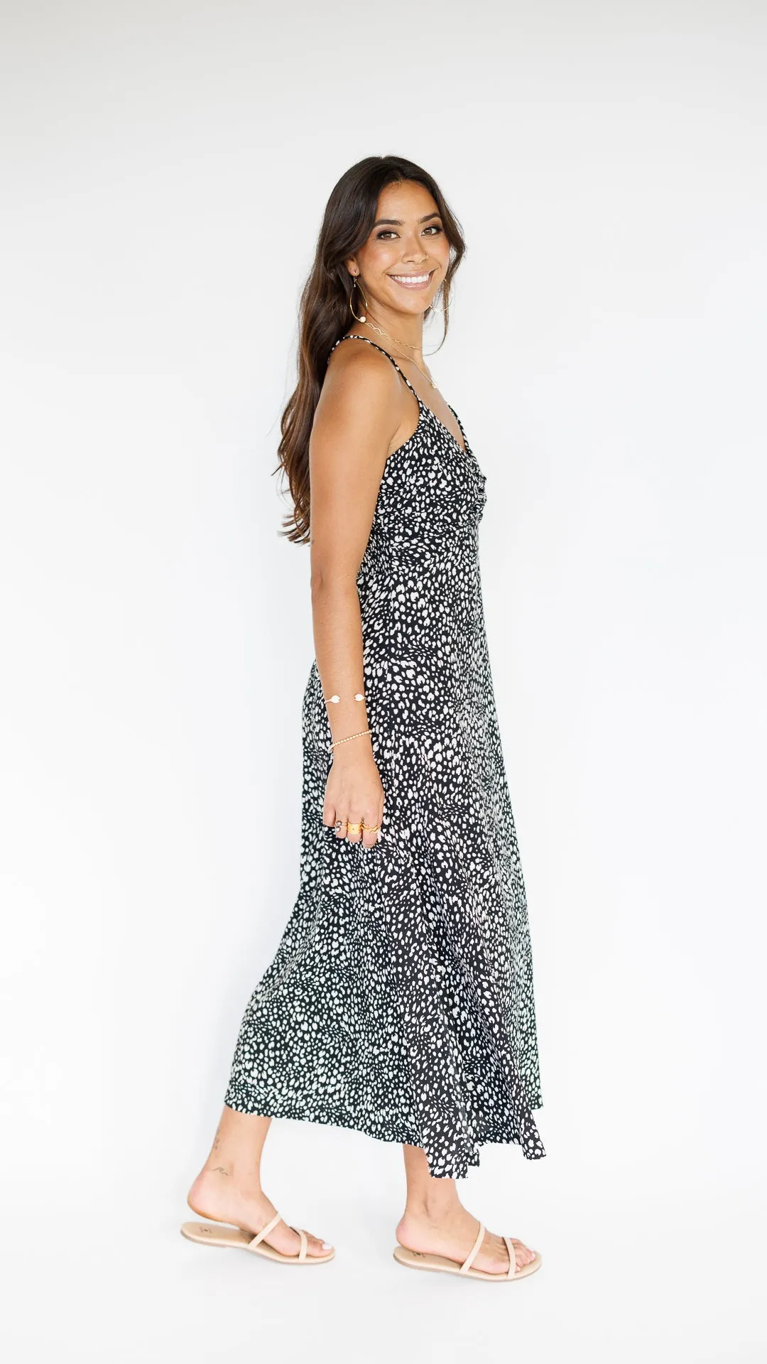 Lorena Dress / Speckled Black