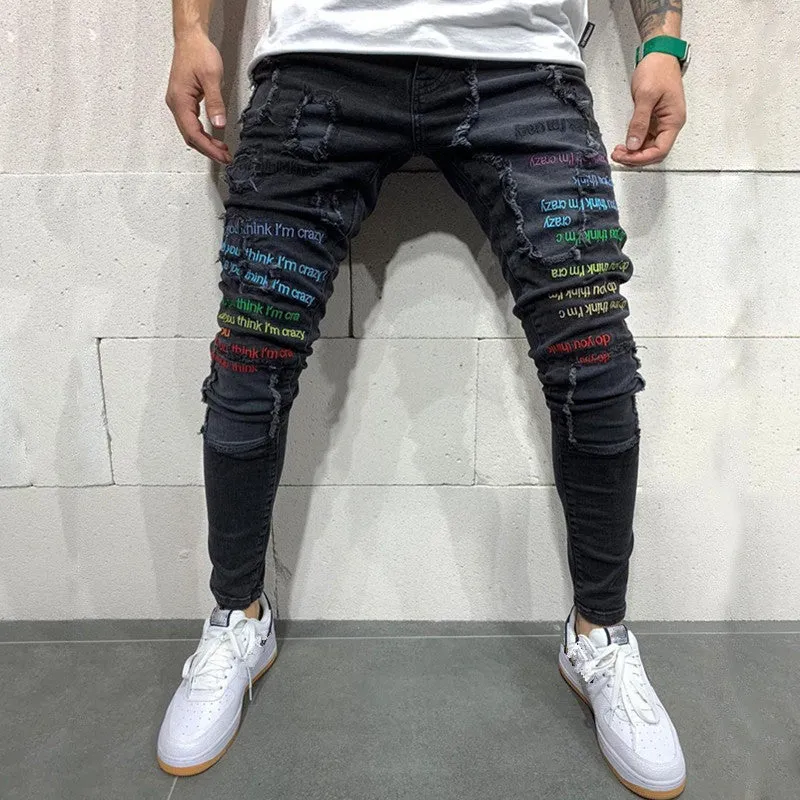 Men Ripped Skinny Denim Pants