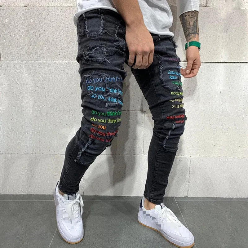 Men Ripped Skinny Denim Pants