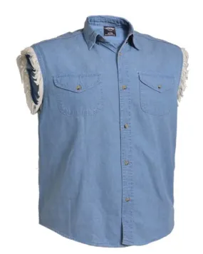 Mens UNIK DENIM Cutoff Shirt - Original Blue