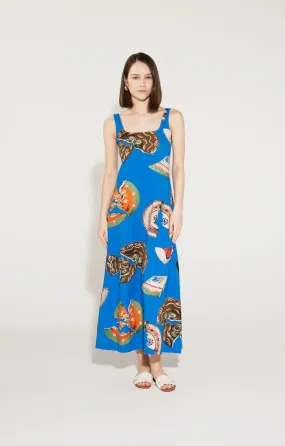 Miska Maxi Dress Plates Blue