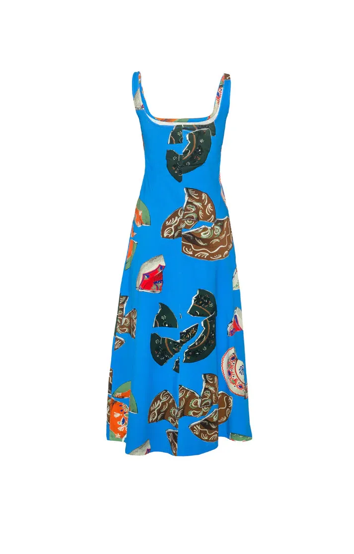 Miska Maxi Dress Plates Blue