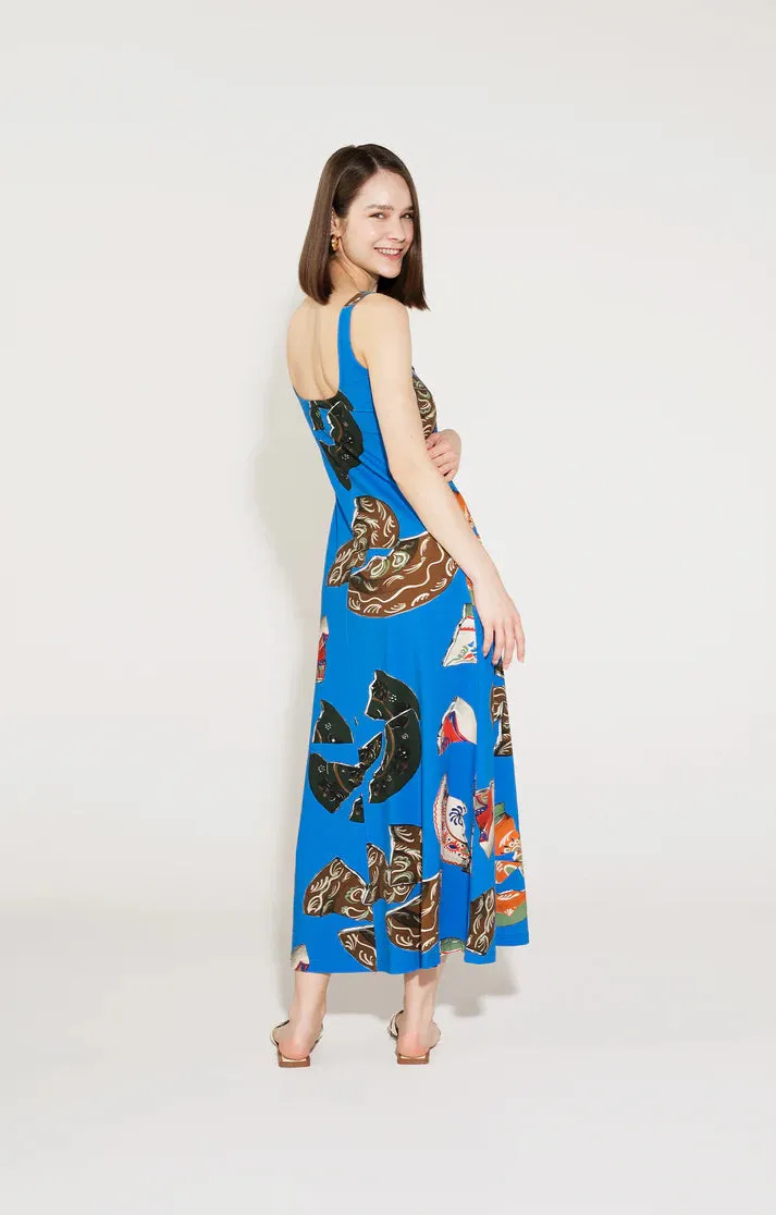 Miska Maxi Dress Plates Blue