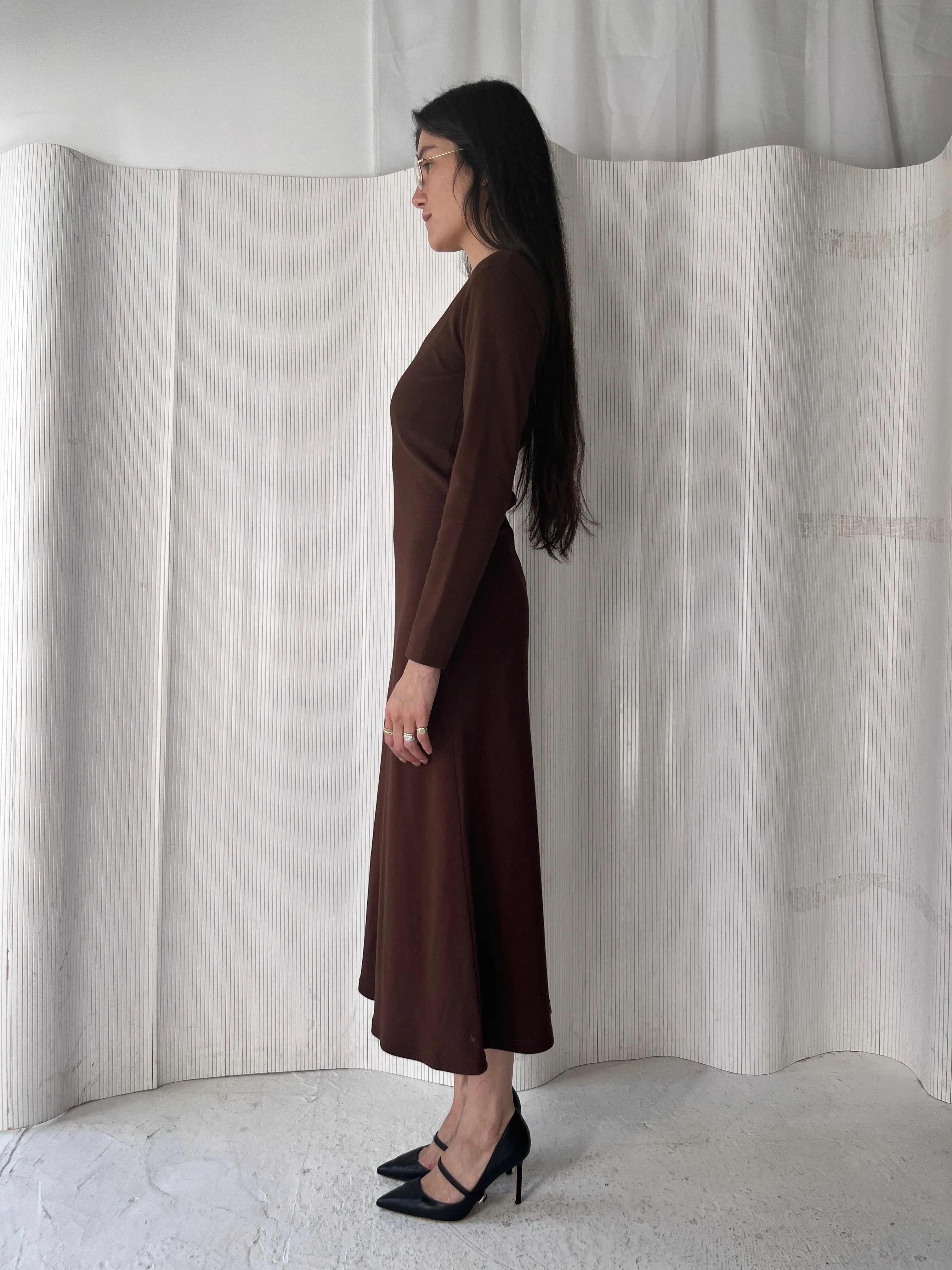 Moda International brown cotton maxi dress