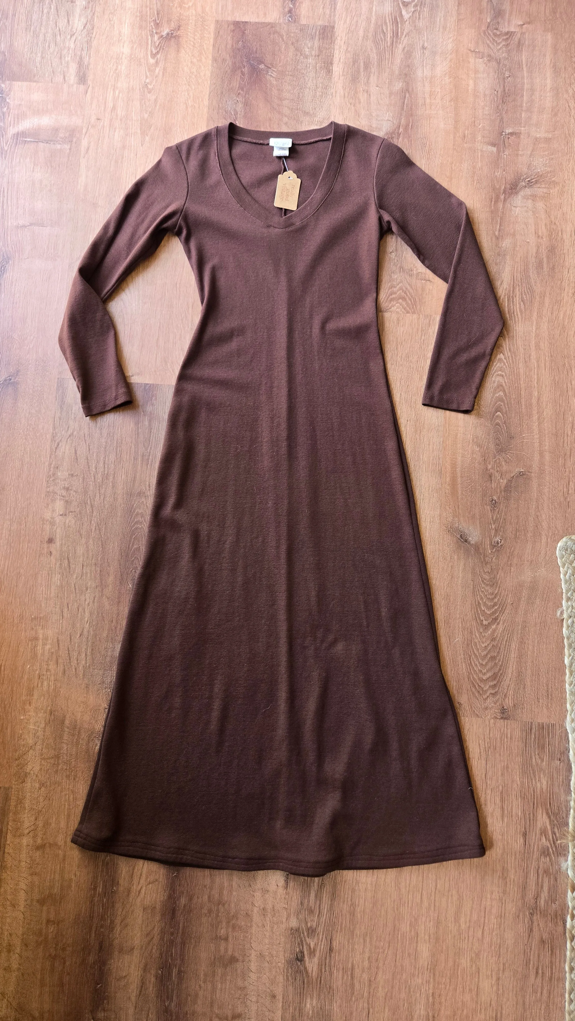 Moda International brown cotton maxi dress