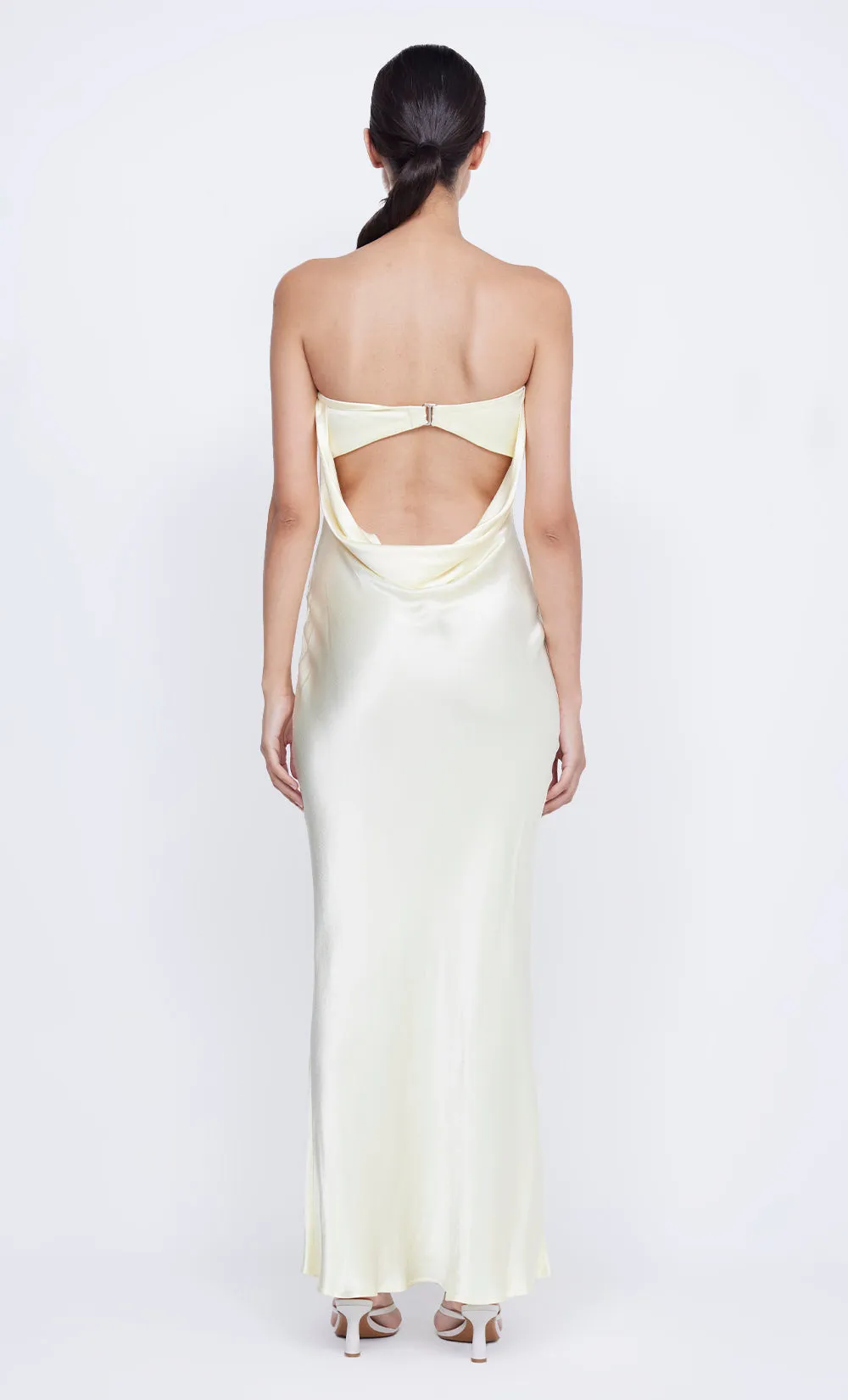 MOON DANCE STRAPLESS DRESS - ICE YELLOW