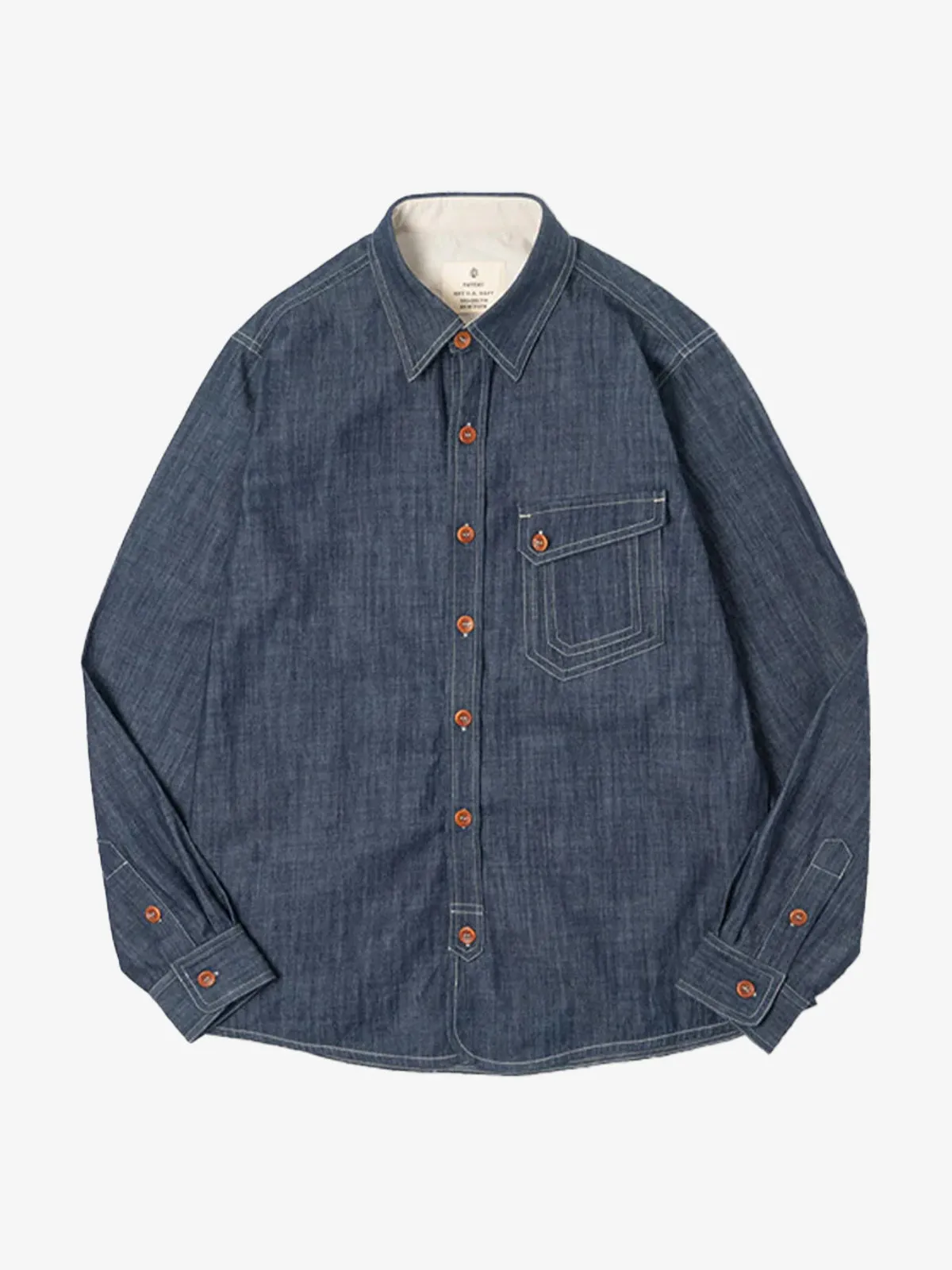 Navy CPO Denim Cotton Shirt