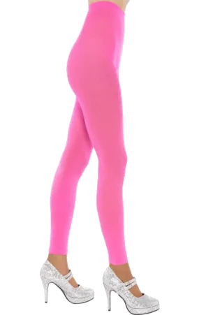 Neon Pink Footless Tights