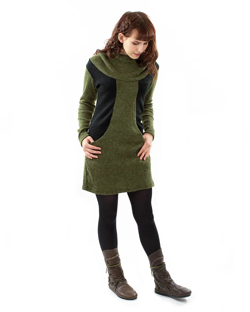 Neptune Dress Olive Green