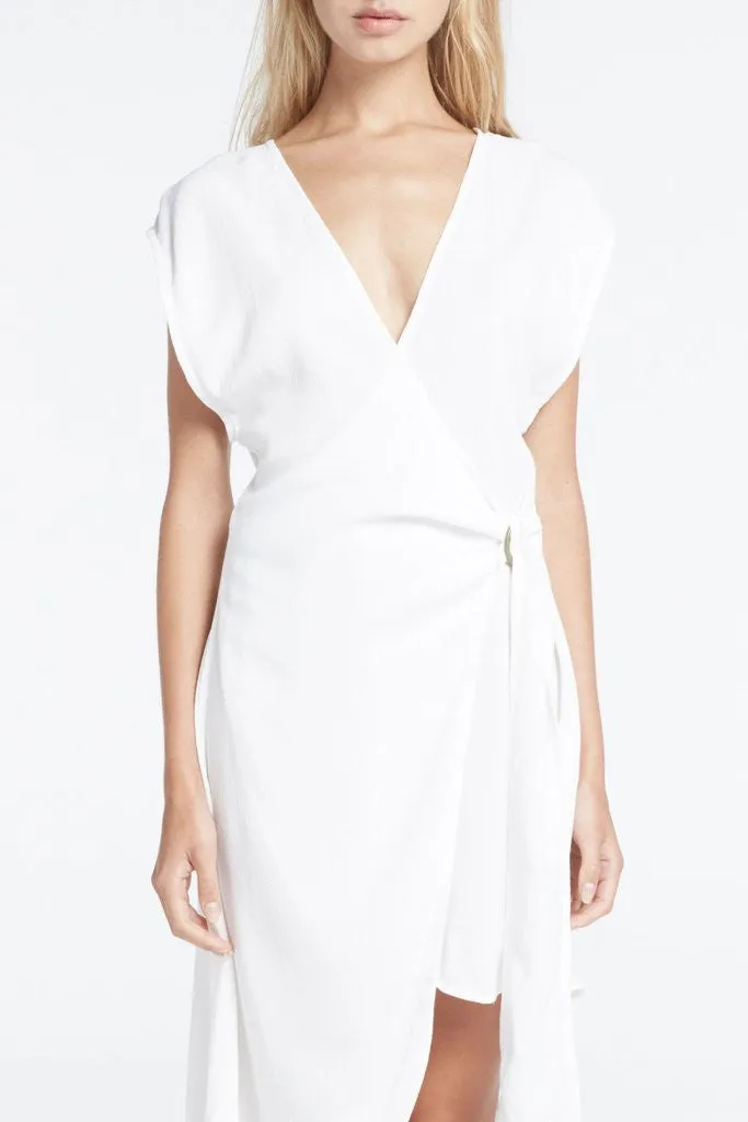 Northerly Wrap Dress- White