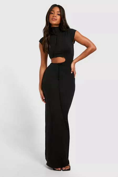 Nova Exposed Seam Cut-Out Maxi Dress