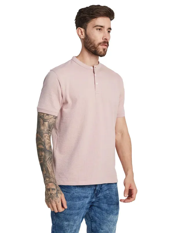 Octave Men Solid Henley Neck T-Shirt