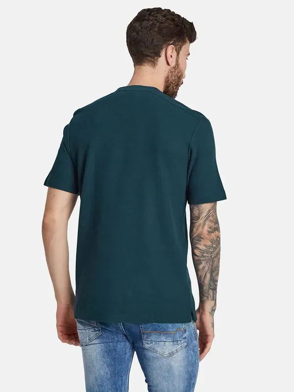 Octave Ss24 Men Henley Neck Pockets T-Shirt