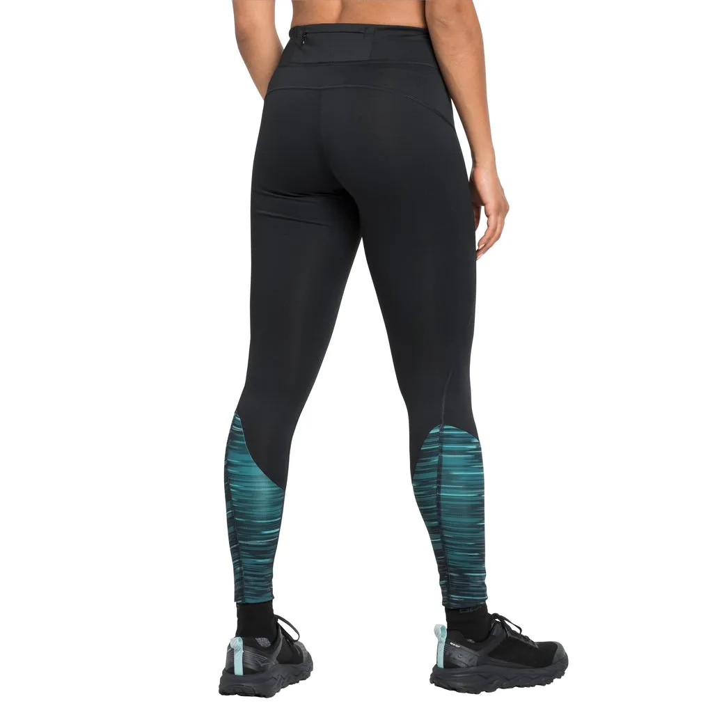 Odlo Women's Zeroweight Print Reflective Running Tights