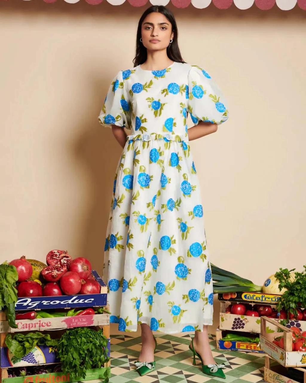 Orchard Jacquard Midi Dress