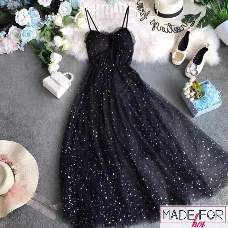 Original Picture Of Our Mesh Glittery Maxi Dress