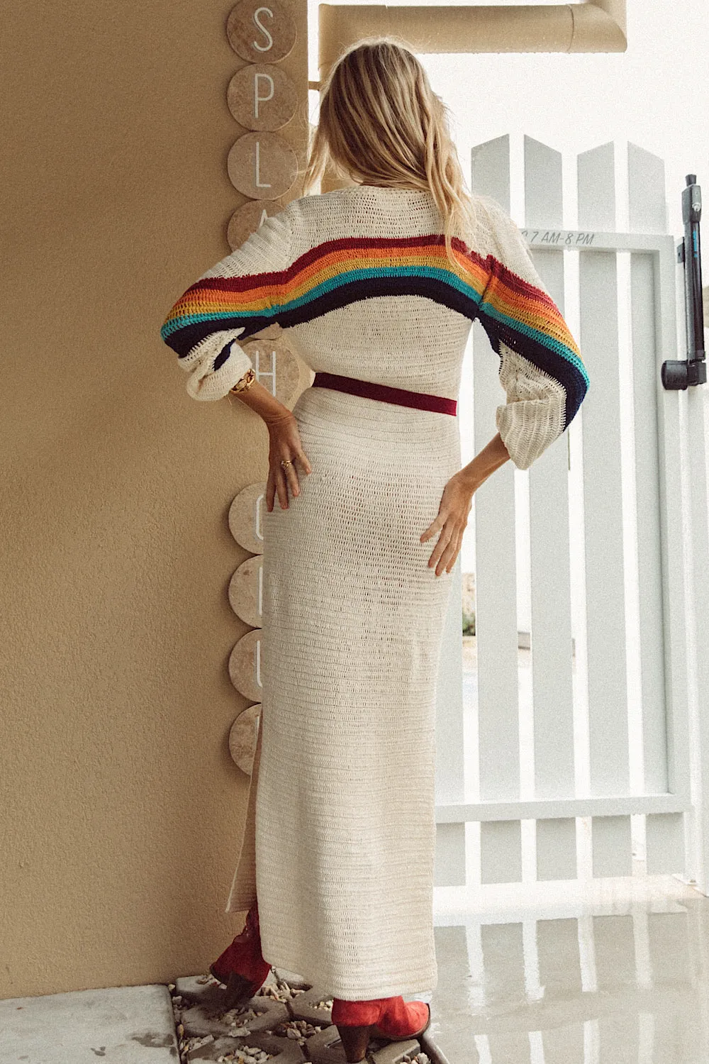 Over The Rainbow Hand Crochet Maxi Dress