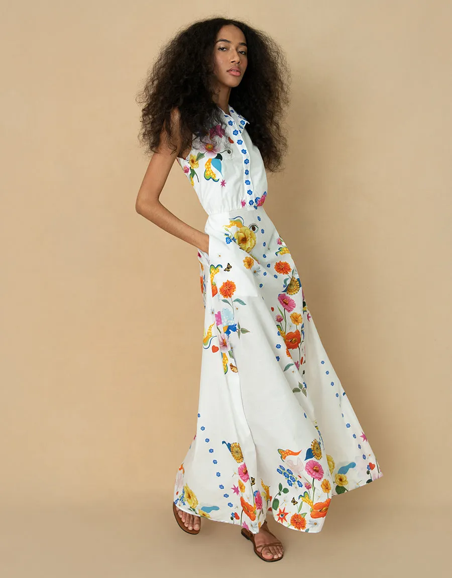 Paloma Cotton Maxi Dress - Juayua White - SALE