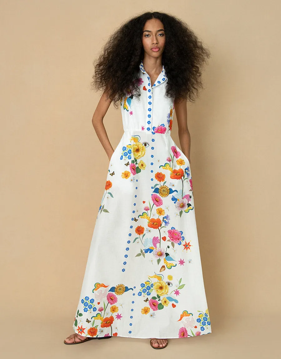 Paloma Cotton Maxi Dress - Juayua White - SALE